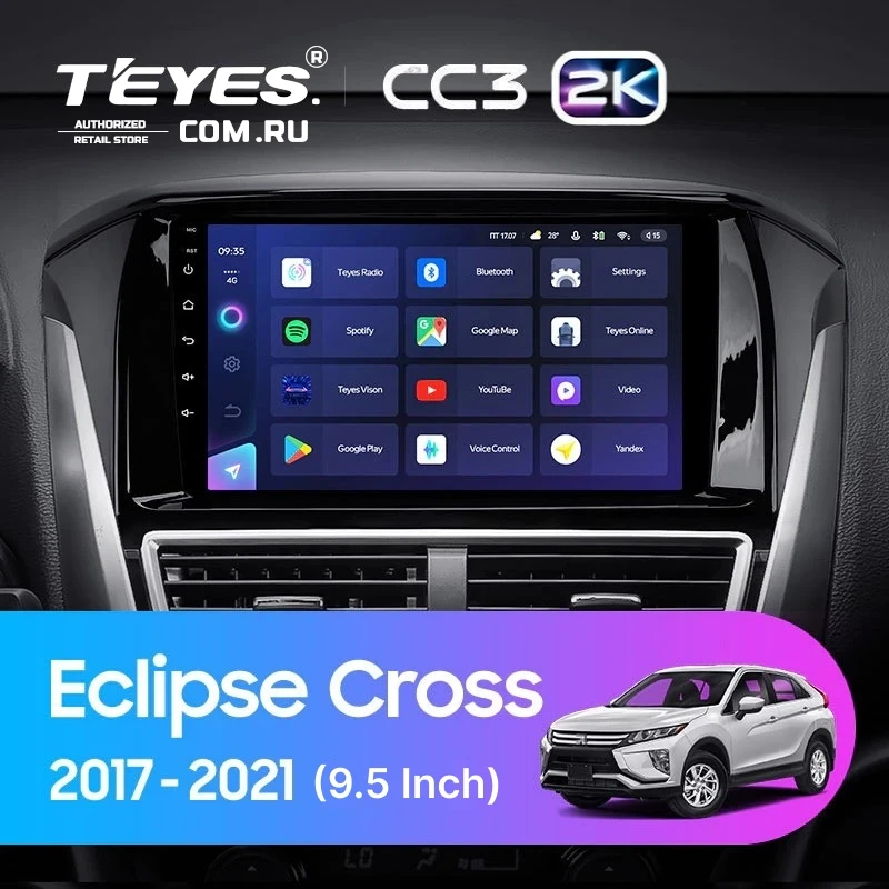 Штатная магнитола Teyes CC3 2K 4/32 Mitsubishi Eclipse Cross 1 (2017-2021) F1
