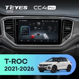 Штатная магнитола Teyes CC4 Pro 8/128 Volkswagen T-ROC (2021-2026)