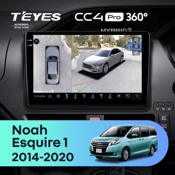 Штатная магнитола Teyes CC4 Pro 360 12/256 Toyota Noah R80 (2014-2020) F2 Правый руль