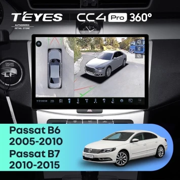Штатная магнитола Teyes CC4 Pro 360 12/256 Volkswagen Passat B6 (2005-2010) (11")