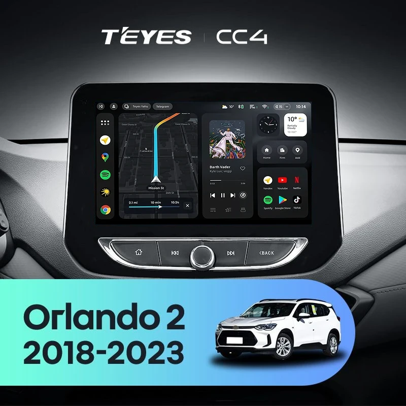 Штатная магнитола Teyes CC4 8/128 Chevrolet Orlando 2 (2018-2023)