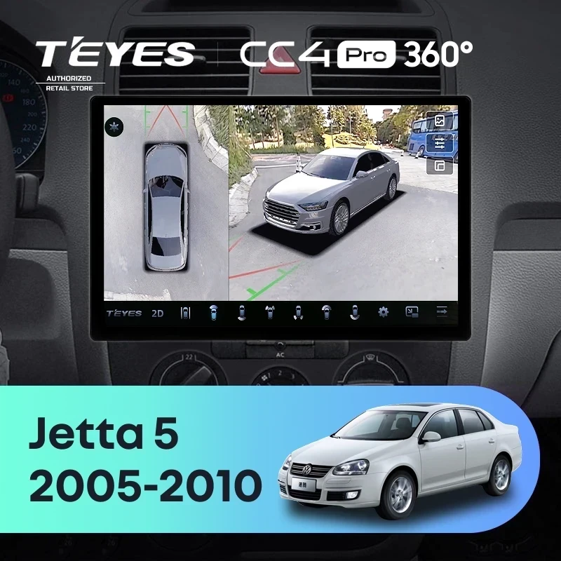 Штатная магнитола Teyes CC4 Pro 360 8/128 Volkswagen Jetta 5 (2005-2010) (13")
