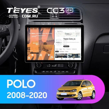 Штатная магнитола Teyes CC3 2K 4/32 Volkswagen Polo 5 (2008-2020) F1 (13")