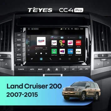 Штатная магнитола Teyes CC4 Pro 12/256 Toyota Land Cruiser 11 200 (2007-2015) F2 Тип-A