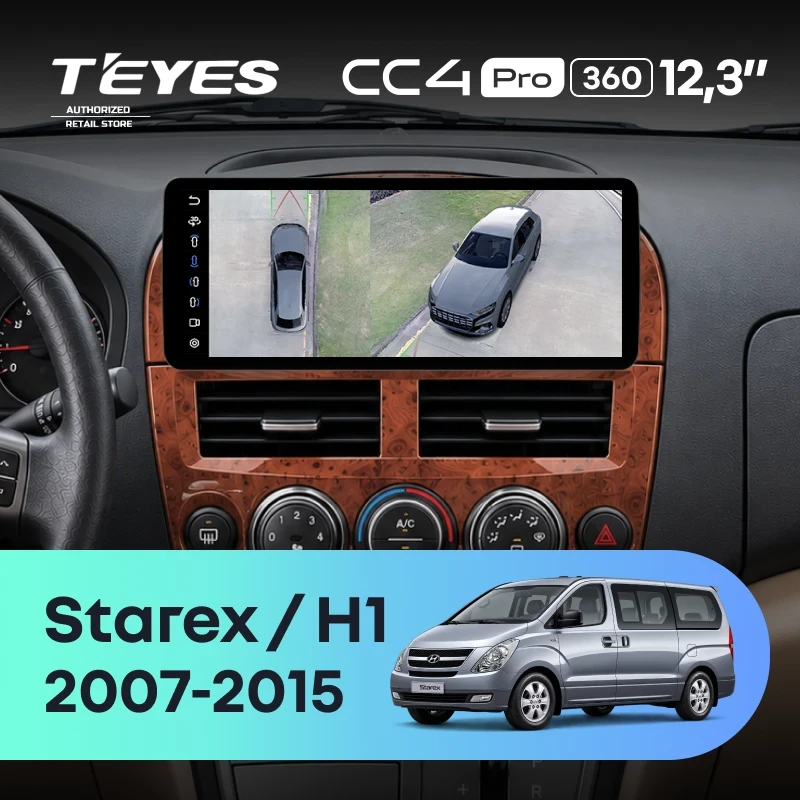 Штатная магнитола Teyes CC4 Pro 12.3" 360 8/128 Hyundai H1 TQ (2007-2015)