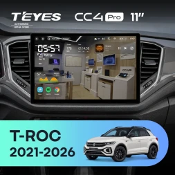 Штатная магнитола Teyes CC4 Pro 8/128 Volkswagen T-ROC (2021-2026) (11")