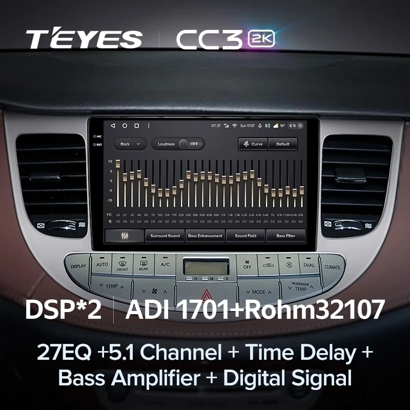 Штатная магнитола Teyes CC3 2K 4/64 Hyundai Rohens Genesis (2008-2013) F1