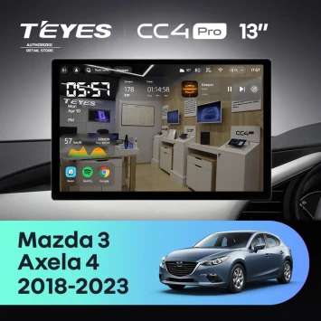 Штатная магнитола Teyes CC4 Pro 8/128 Mazda Axela 4 (2018-2023) (0din) Правый руль (13")