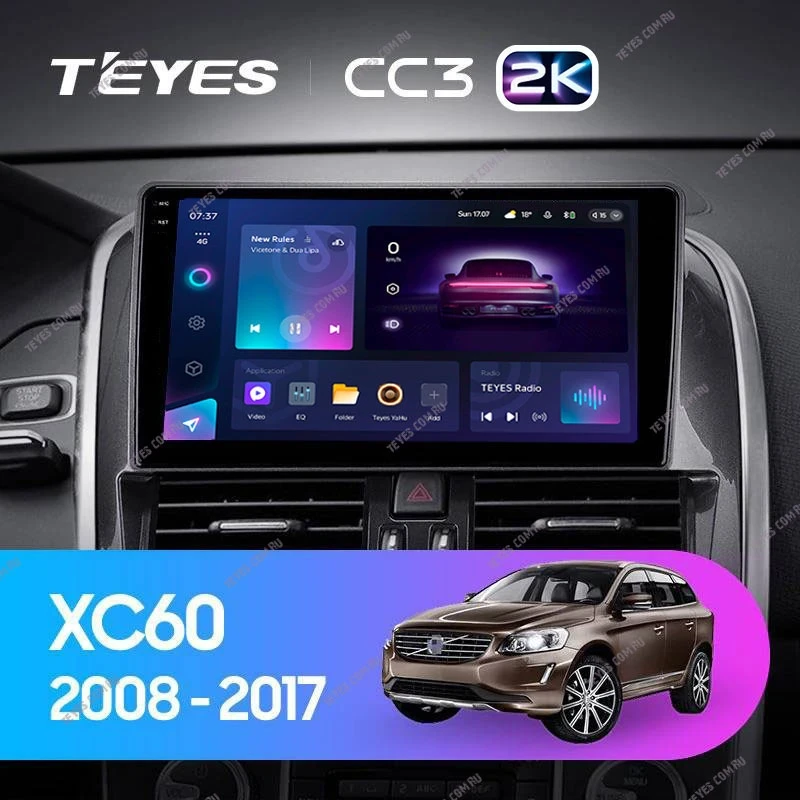 Штатная магнитола Teyes CC3 2K 4/32 Volvo XC60 I 1 (2013-2017) Тип-B