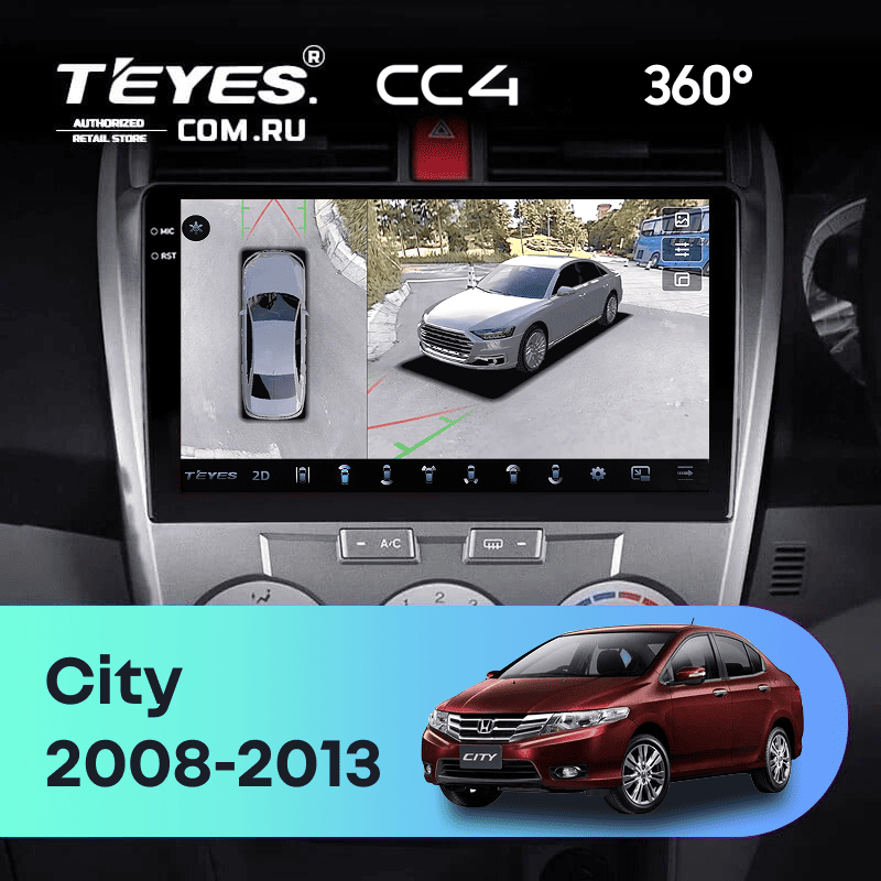 Штатная магнитола Teyes CC4 360 6/64 Honda City (2008-2013)