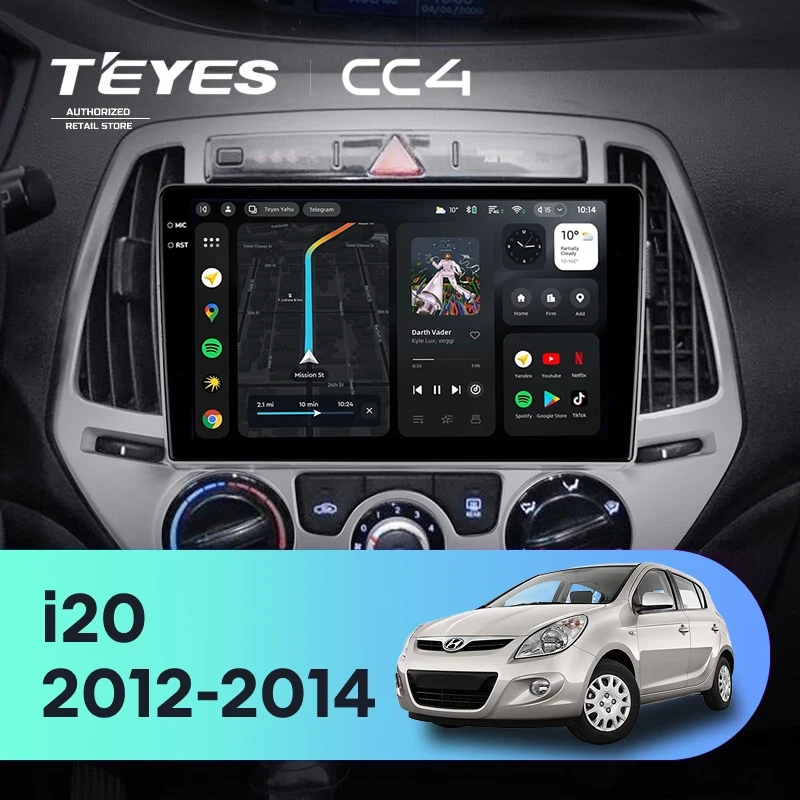 Штатная магнитола Teyes CC4 8/128 Hyundai i20 2 (2012-2014)