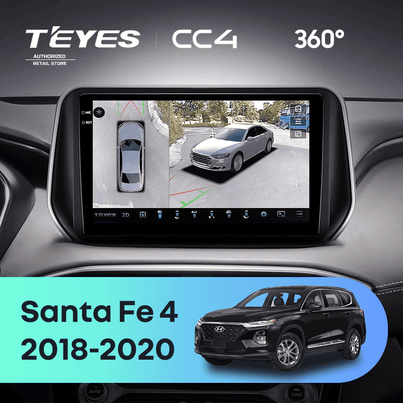 Штатная магнитола Teyes CC4 360 8/128 Hyundai Santa Fe 4 (2018-2020)