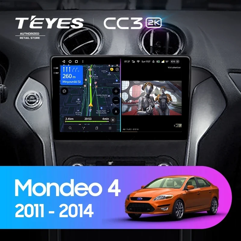 Штатная магнитола Teyes CC3 2K 360 6/128 Ford Mondeo 4 (2011-2014)
