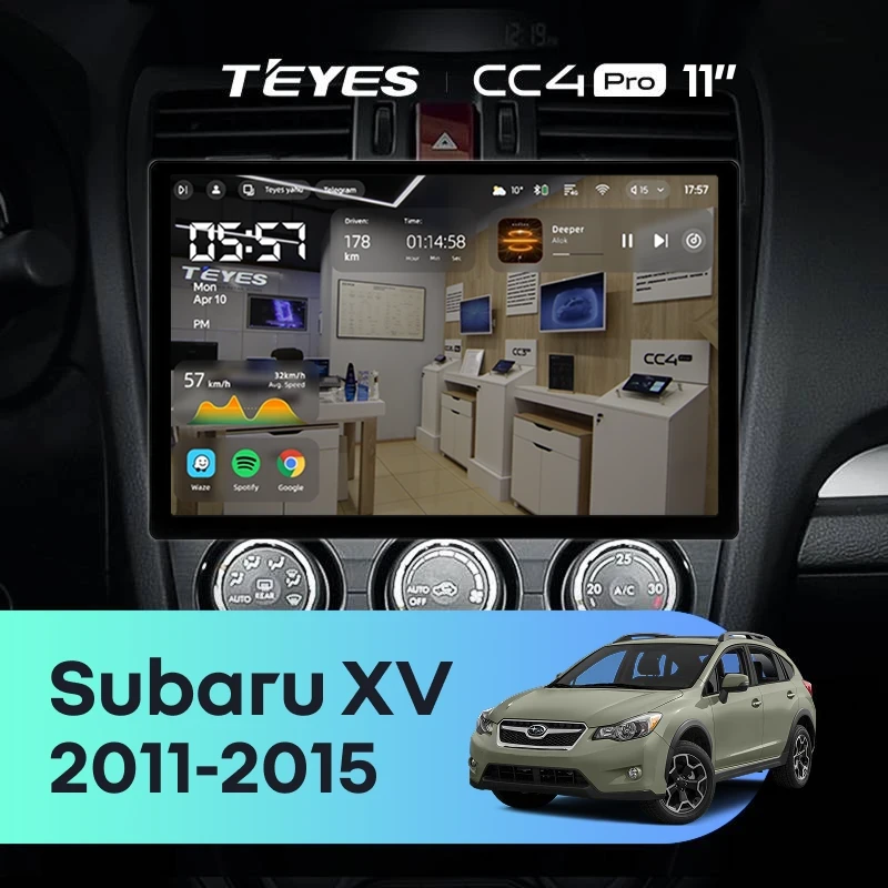 Штатная магнитола Teyes CC4 Pro 12/256 Subaru XV (2011-2015) Тип-A (11")