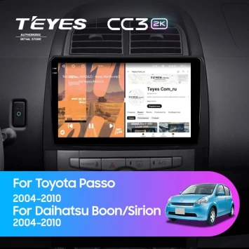 Штатная магнитола Teyes CC3 2K 4/32 Toyota Passo XC10 (2004-2010)
