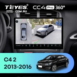 Штатная магнитола Teyes CC4 Pro 360 8/128 Citroen C4 (2013-2016) B7 (11")