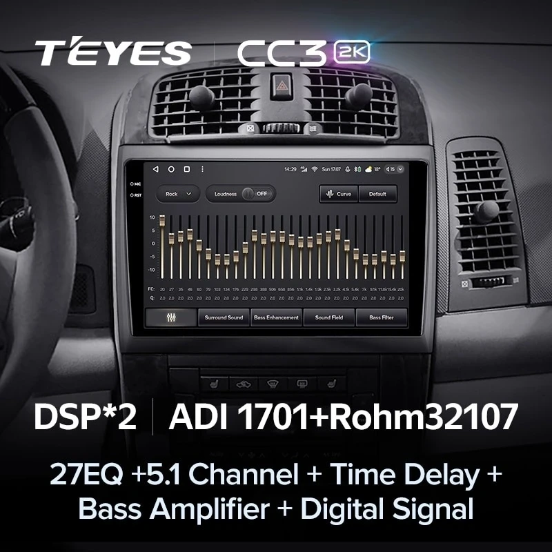 Штатная магнитола Teyes CC3 2K 360 6/128 Cadillac SRX (2003-2009)