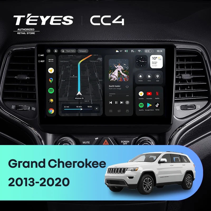 Штатная магнитола Teyes CC4 8/128 Jeep Grand Cherokee WK2 (2013-2020) F1