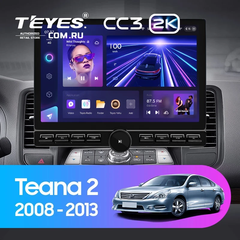 Штатная магнитола Teyes CC3 2K 6/128 Nissan Teana J32 (2008-2013) Тип-B (13" с кнопками)