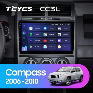 Штатная магнитола Teyes CC3L 4/64 Jeep Compass 1 MK (2006-2010)