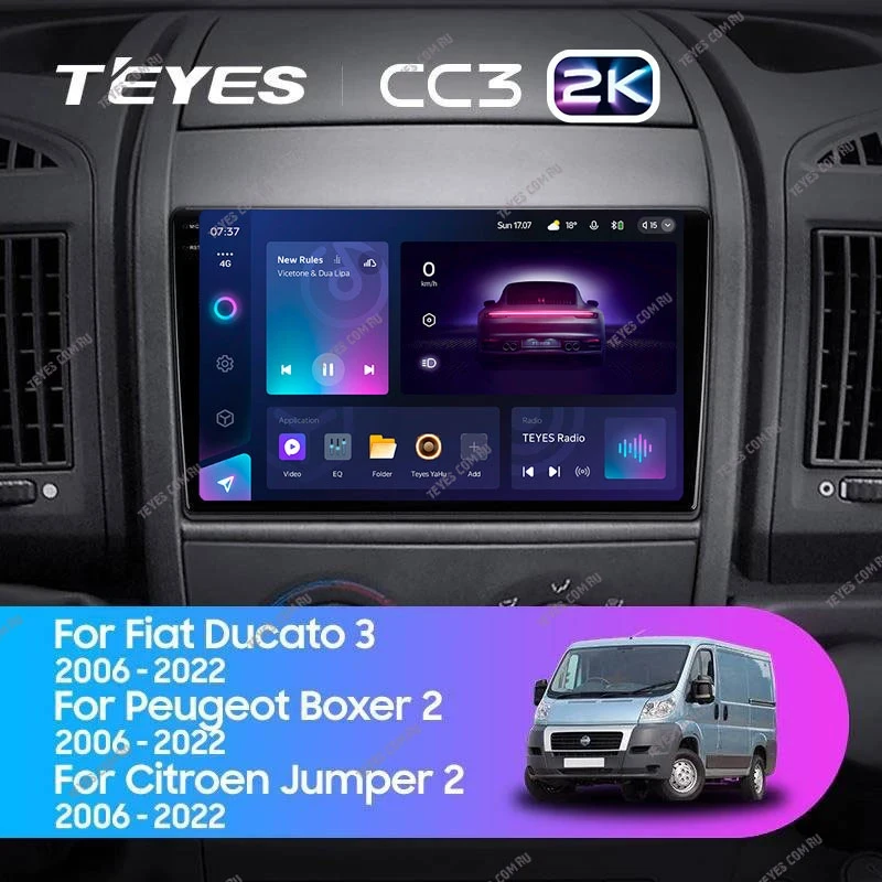 Штатная магнитола Teyes CC3 2K 6/128 Citroen Jumper 2 (2006-2022)