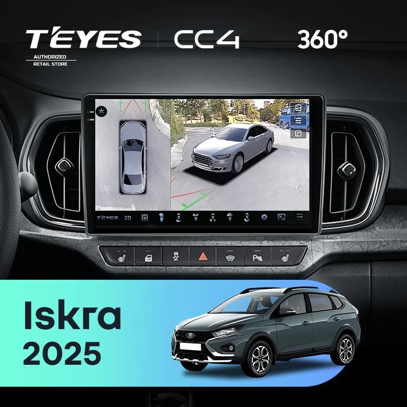 Штатная магнитола Teyes CC4 360 6/64 LADA Iskra SW Cross (2025-2026) Тип-B