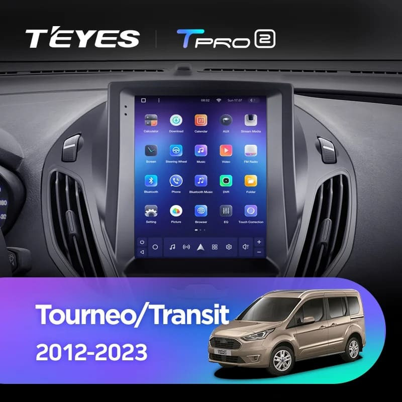 Штатная магнитола Tesla style Teyes TPRO 2 4/64 Ford Tourneo Transit (2012-2023)