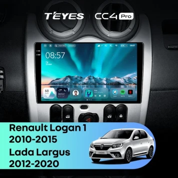 Штатная магнитола Teyes CC4 Pro 12/256 Renault Logan 1 (2010-2015)