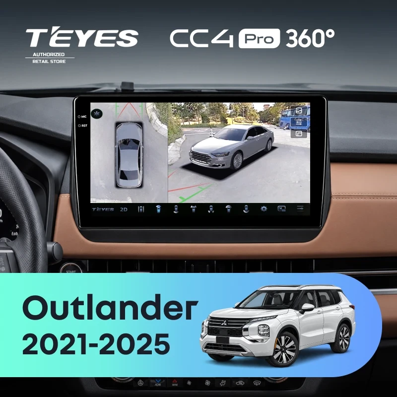 Штатная магнитола Teyes CC4 Pro 360 12/256 Mitsubishi Outlander GN0W (2021-2025) F2