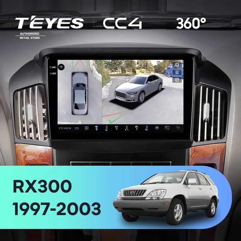 Штатная магнитола Teyes CC4 360 8/128 Toyota Harrier 1 (XU10) (1997-2003) F2