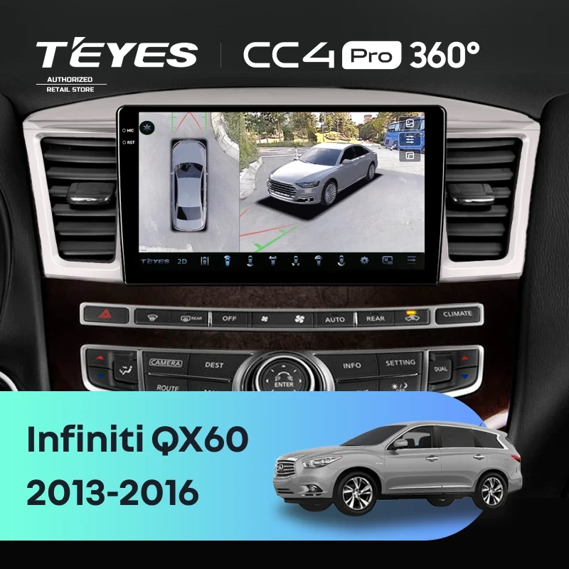 Штатная магнитола Teyes CC4 Pro 360 12/256 Infiniti QX60 (2013-2016)