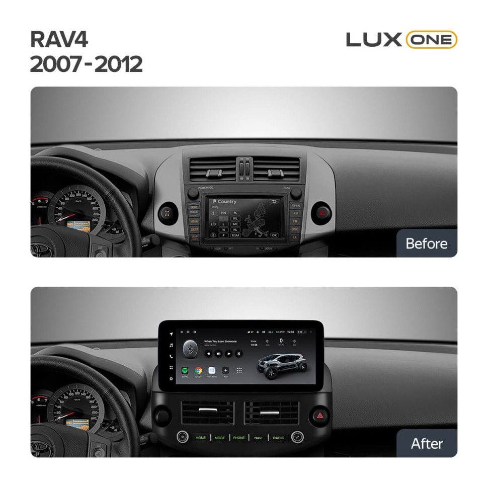 Переходная рамка Toyota RAV4 XA30 (2007-2012) (12,3") F1