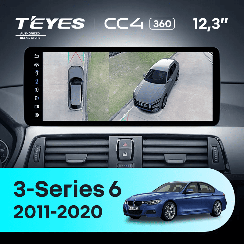 Штатная магнитола Teyes CC4 12.3" 360 6/64 BMW 3-Series 6 F30 F31 (NBT) (2011-2020) Universal