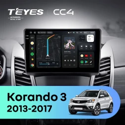 Штатная магнитола Teyes CC4 8/128 SsangYong Korando 3 (2013-2017) (0din)