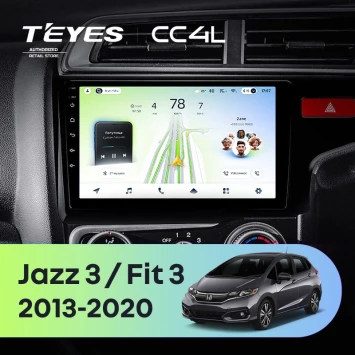 Штатная магнитола Teyes CC4L 6/64 с DTS Honda Jazz 3 (2015-2020) Тип-A Правый руль