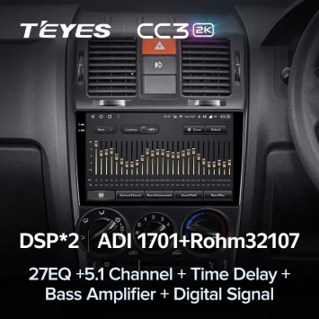 Штатная магнитола Teyes CC3 2K 4/64 Hyundai Getz (2002-2011) Правый руль