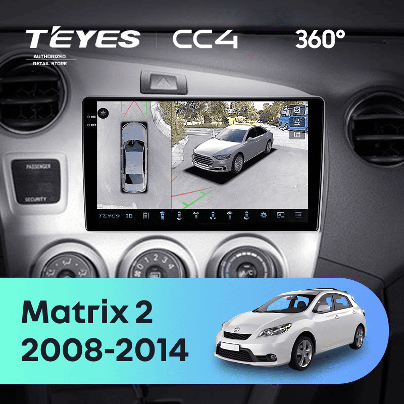 Штатная магнитола Teyes CC4 360 6/64 Toyota Matrix 2 E140 (2008-2014)