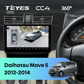 Штатная магнитола Teyes CC4 360 6/64 Daihatsu Move 5 (2012-2014)