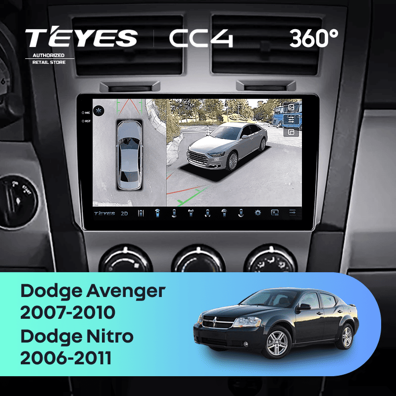 Штатная магнитола Teyes CC4 360 8/128 Dodge Avenger JS (2007-2010)