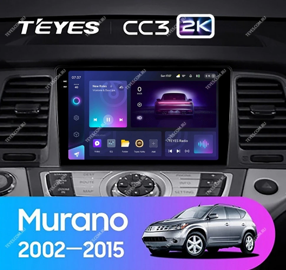 Штатная магнитола Teyes CC3 2K 360 6/128 Nissan Murano Z50 (2002-2015)