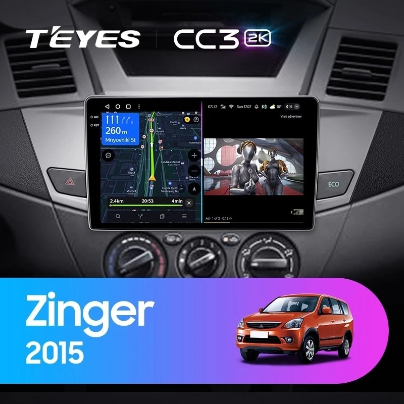 Штатная магнитола Teyes CC3 2K 4/32 Mitsubishi Zinger 2015+