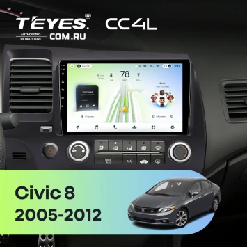 Штатная магнитола Teyes CC4L 4/64 Honda Civic 8 4d (2005-2012)